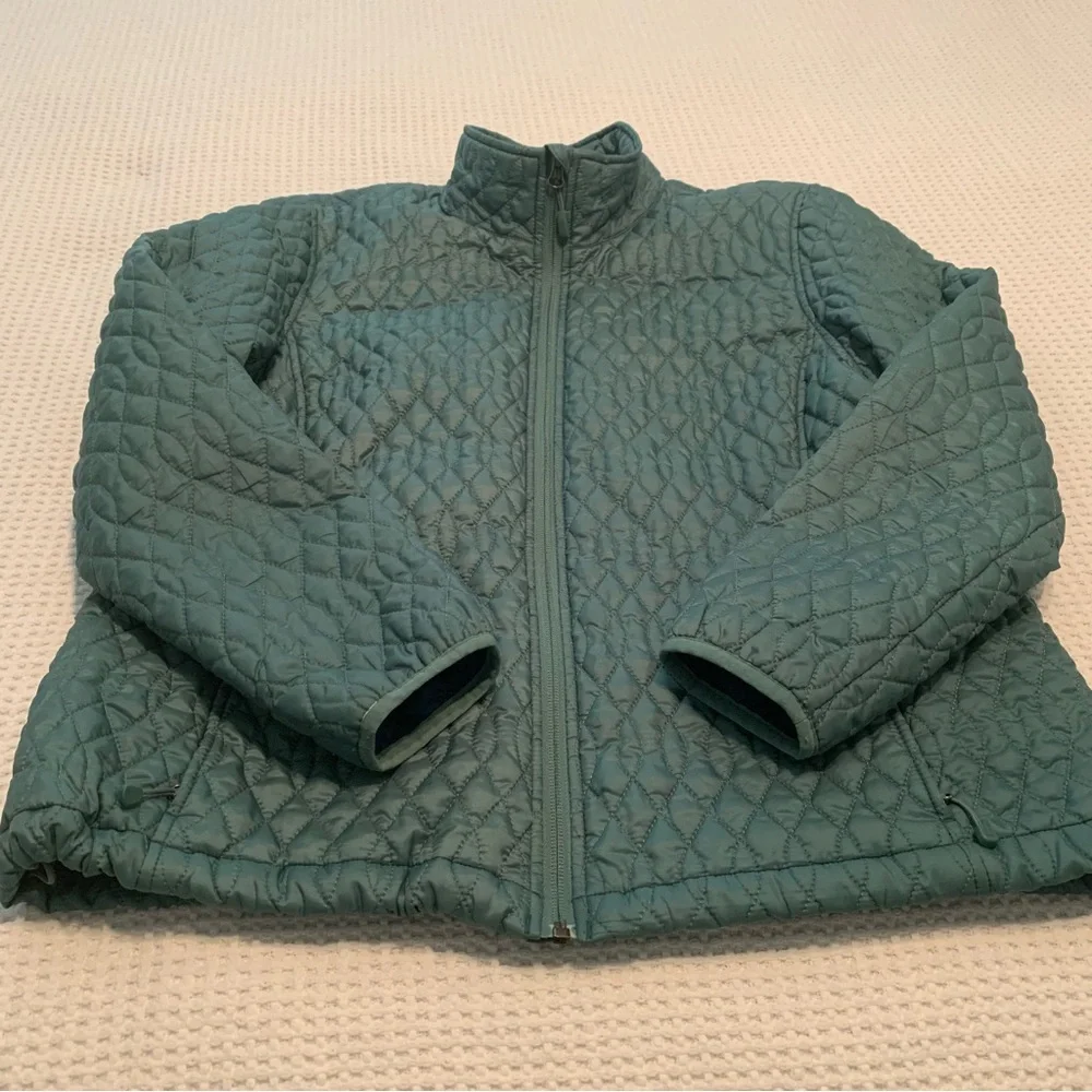 Lands End Quilted Puffer Packable Jacket in Teal Large Petite